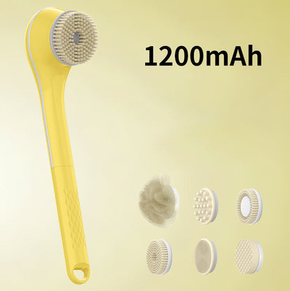 Brosse de bain exfoliante électrique à long manche