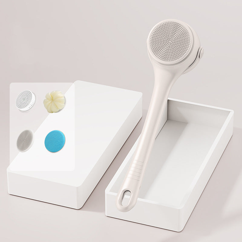 Brosse de bain exfoliante électrique à long manche